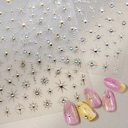 Glitzer Stern Nail Sticker