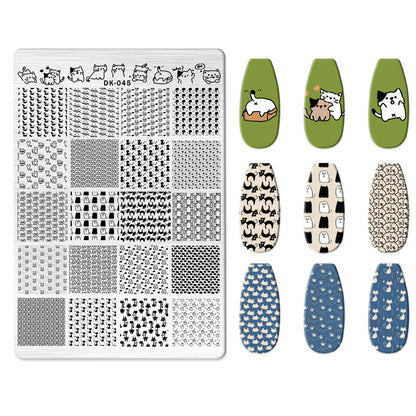 Nailart-Stempelplatte –  grenzenlose Designs - sunny.side-Productions