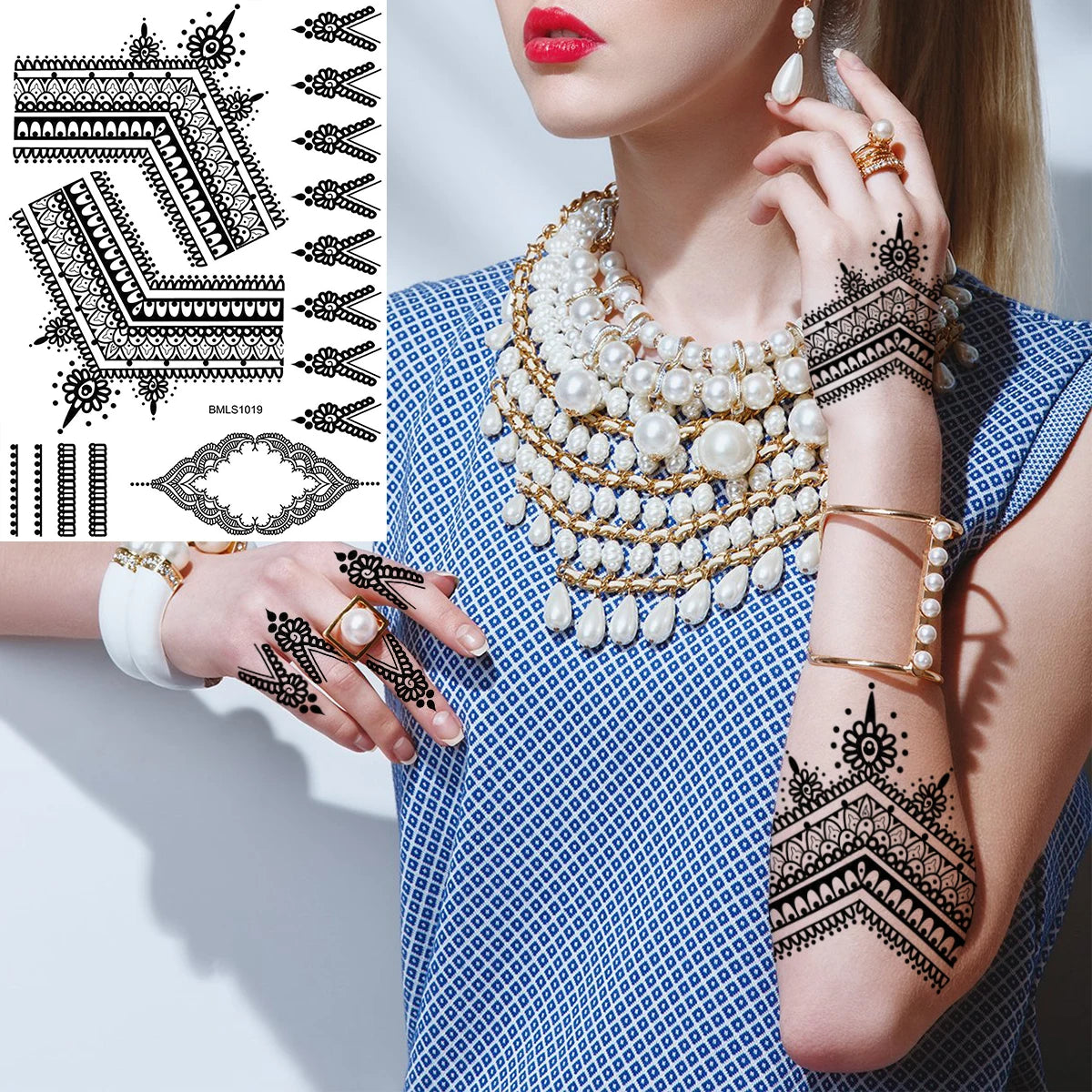 Festival-Tattoo Mandala – Temporärer Körperschmuck