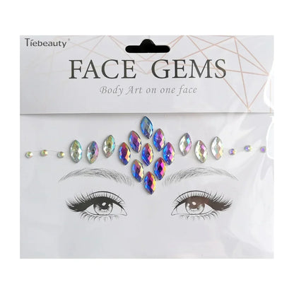 Face Gems Tattoo – Festival-Vibes