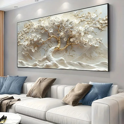 3D-Leinwand – Golden Tree Elegance