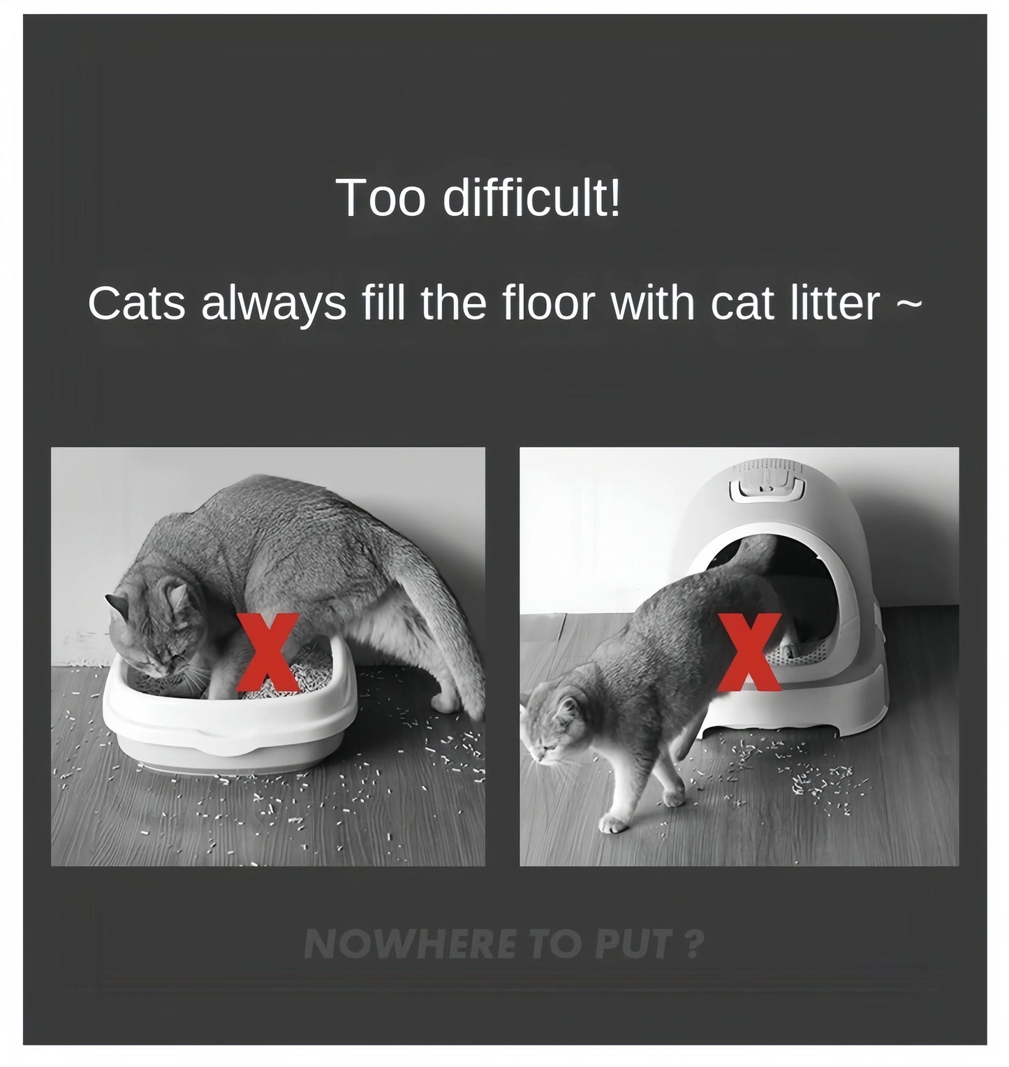 Komfort& Sauberkeit mit Stil- Katzenstreumatte - sunny.side-Productions