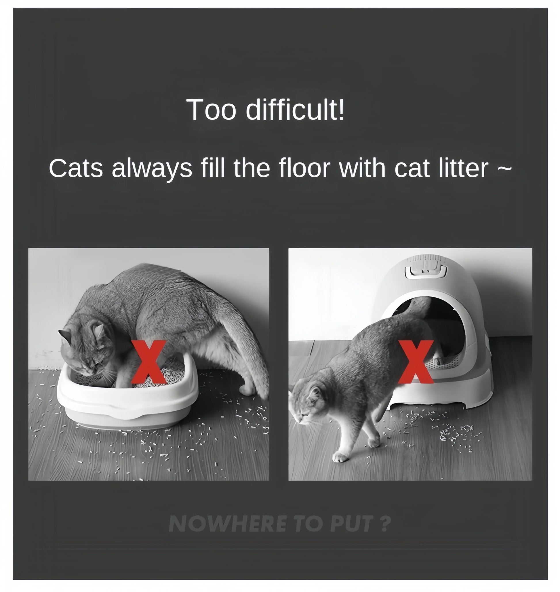 Komfort& Sauberkeit mit Stil- Katzenstreumatte - sunny.side-Productions