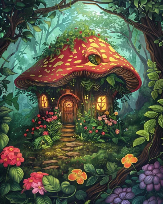 Malen nach Zahlen – Waldtraum auf Leinwand