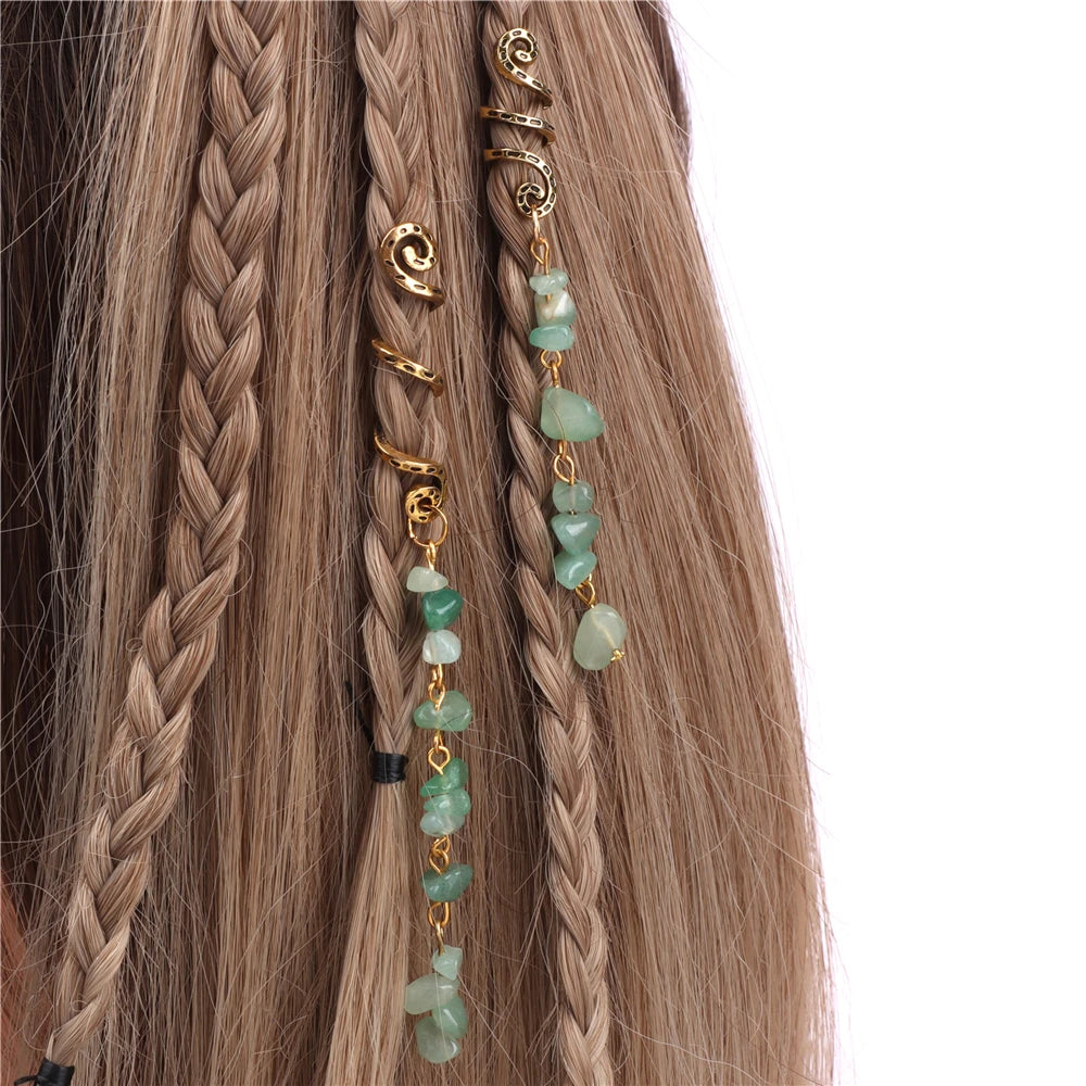 Kristall-Haar-Set – Festival-Vibes