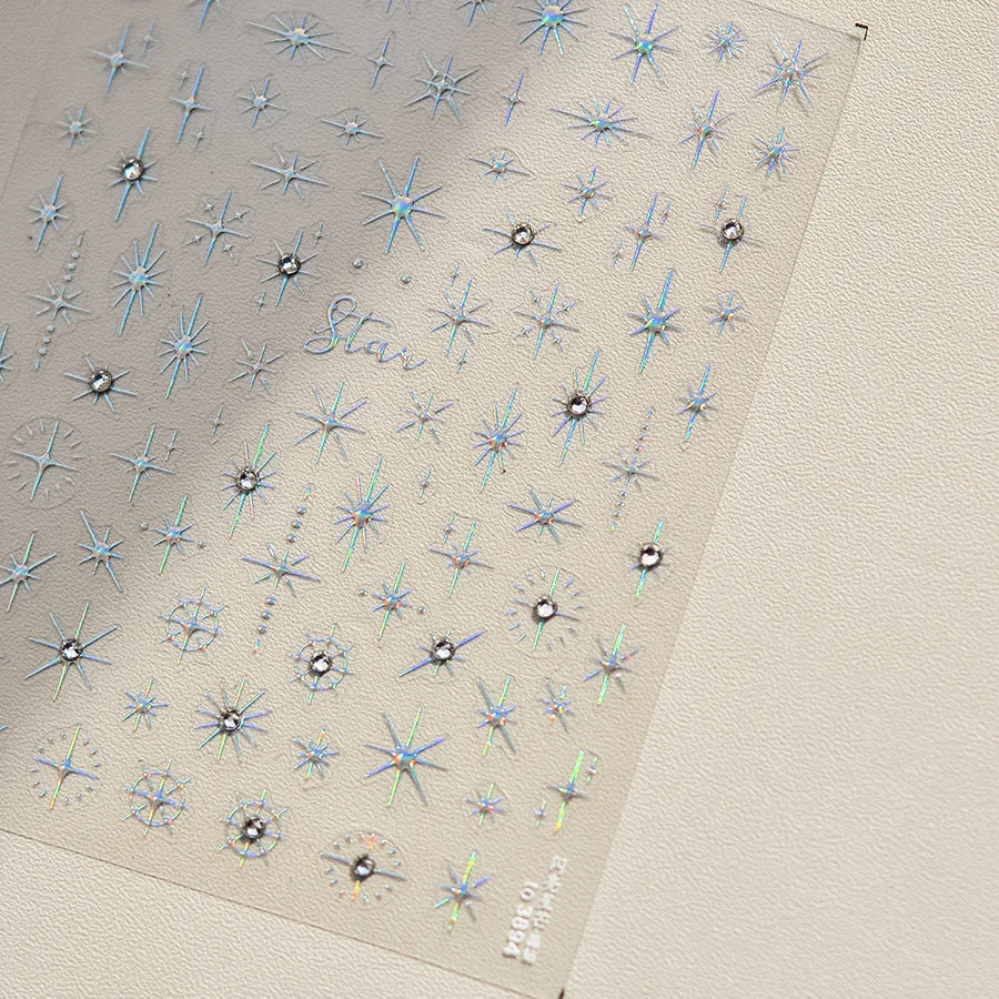 Glitzer Stern Nail Sticker