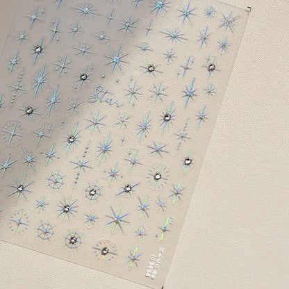 Glitzer Stern Nail Sticker