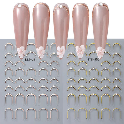 Luxus Nail Sticker – edle fineline Designs
