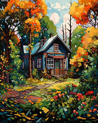 Malen nach Zahlen – Waldtraum auf Leinwand