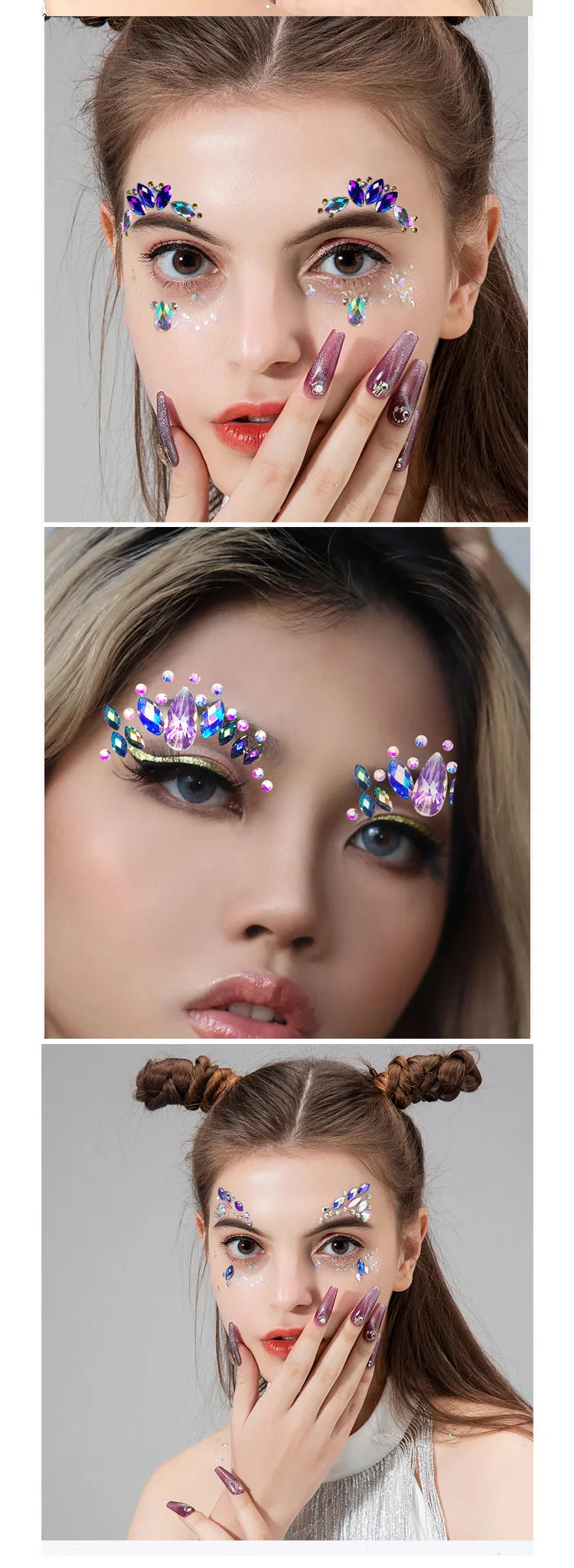 Face Gems Tattoo – Festival-Vibes