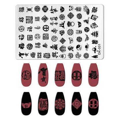 Nailart-Stempelplatte –  grenzenlose Designs - sunny.side-Productions