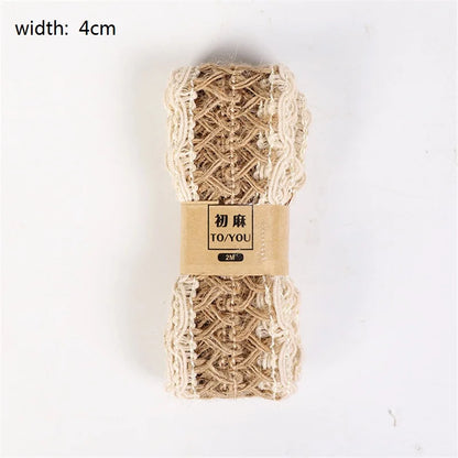 Juteband mit Spitze – Weihnachtsdekoration