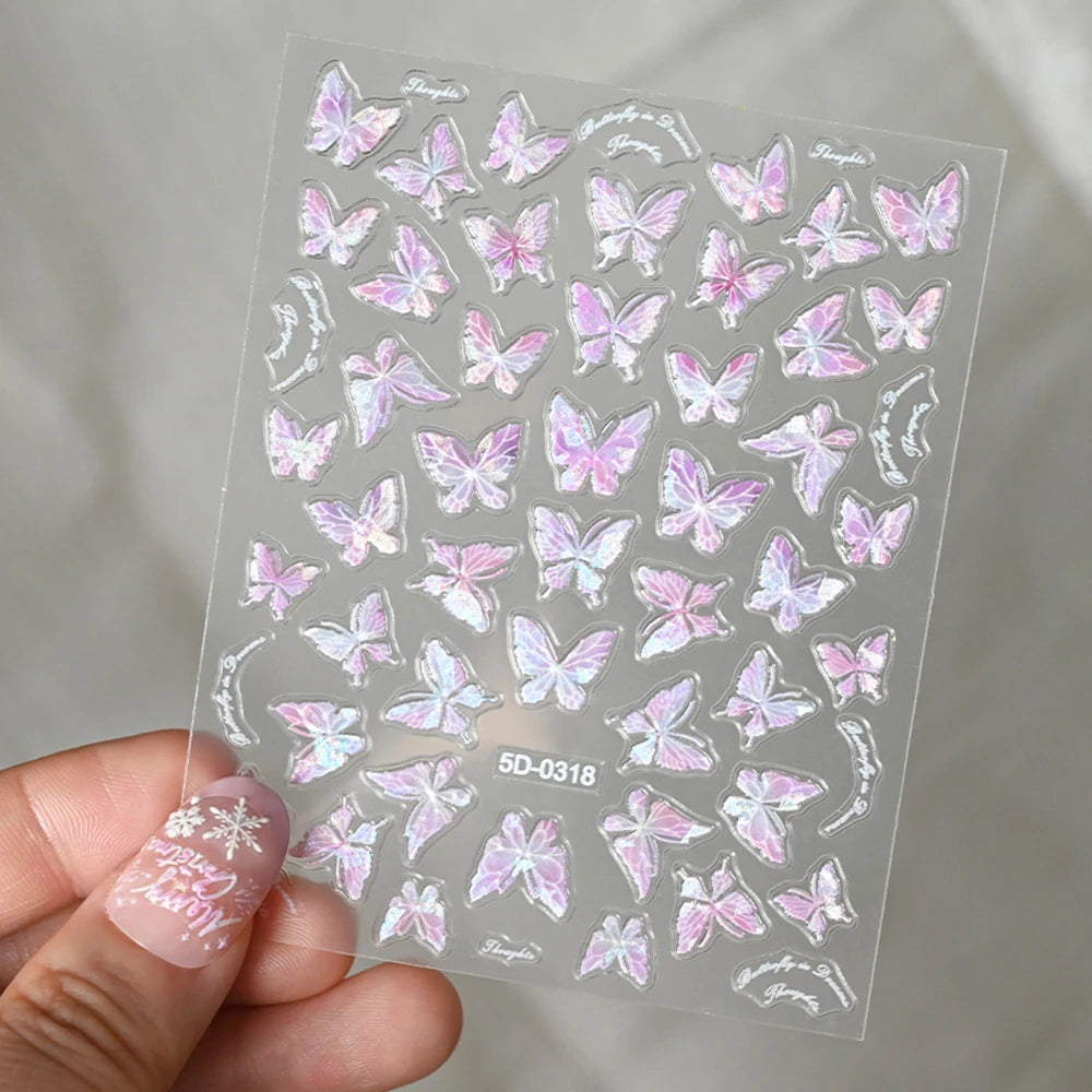 Nailsticker – Florale Reliefkunst