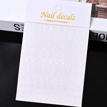 3D Nail Sticker – Sonne, Mond & Sterne
