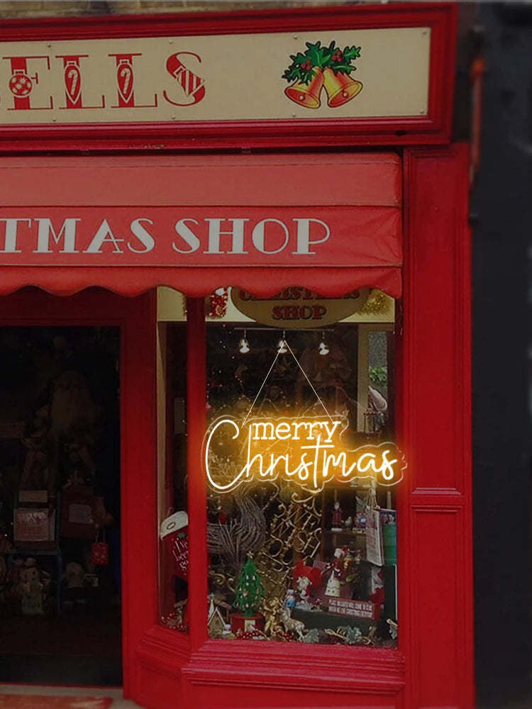 Neonlicht „Frohe Weihnachten“