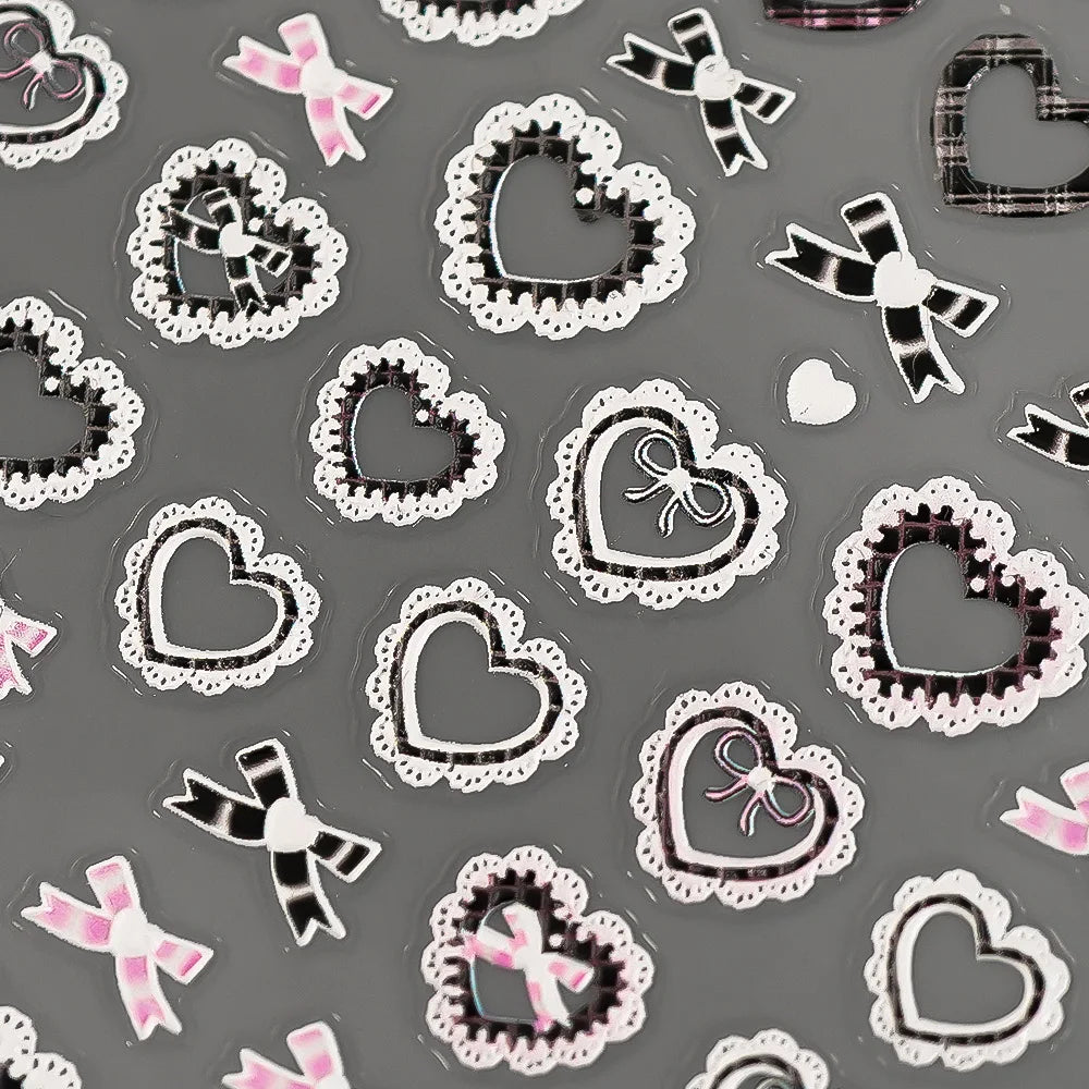 Nail Sticker – Schleifen & Spitzen-Look