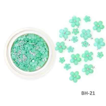 Acryl-Blumen Nail Art