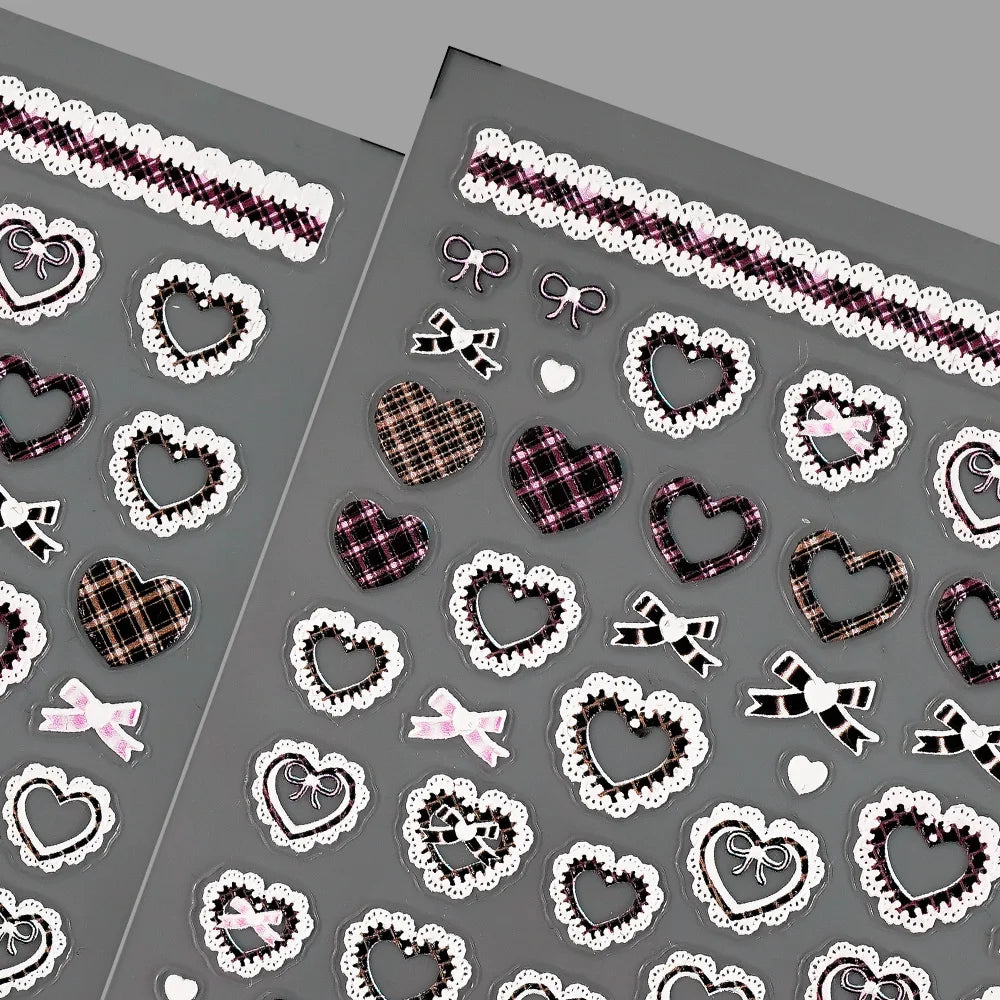 Nail Sticker – Schleifen & Spitzen-Look