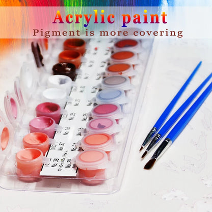 Malen nach Zahlen- Set- Sternenschloss - sunny.side-Productions