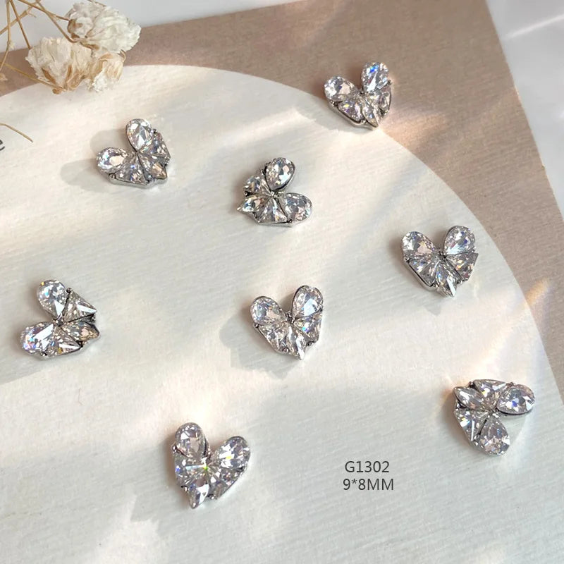 3D Nail Charms – Herz & Schmetterling