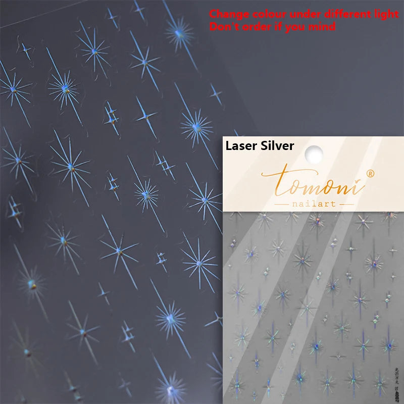Glitzer Stern Nail Sticker