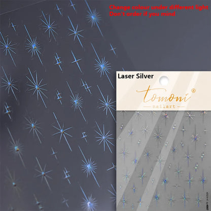 Glitzer Stern Nail Sticker