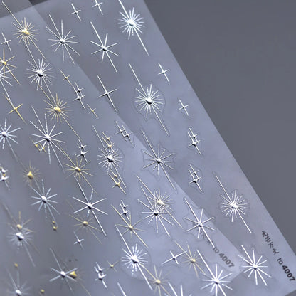 Glitzer Stern Nail Sticker