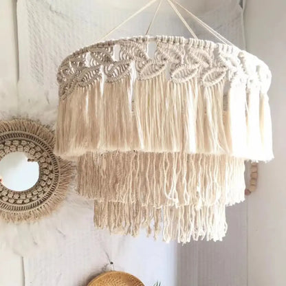 Makramee-Quastenlampe – Boho-Charme - sunny.side-Productions