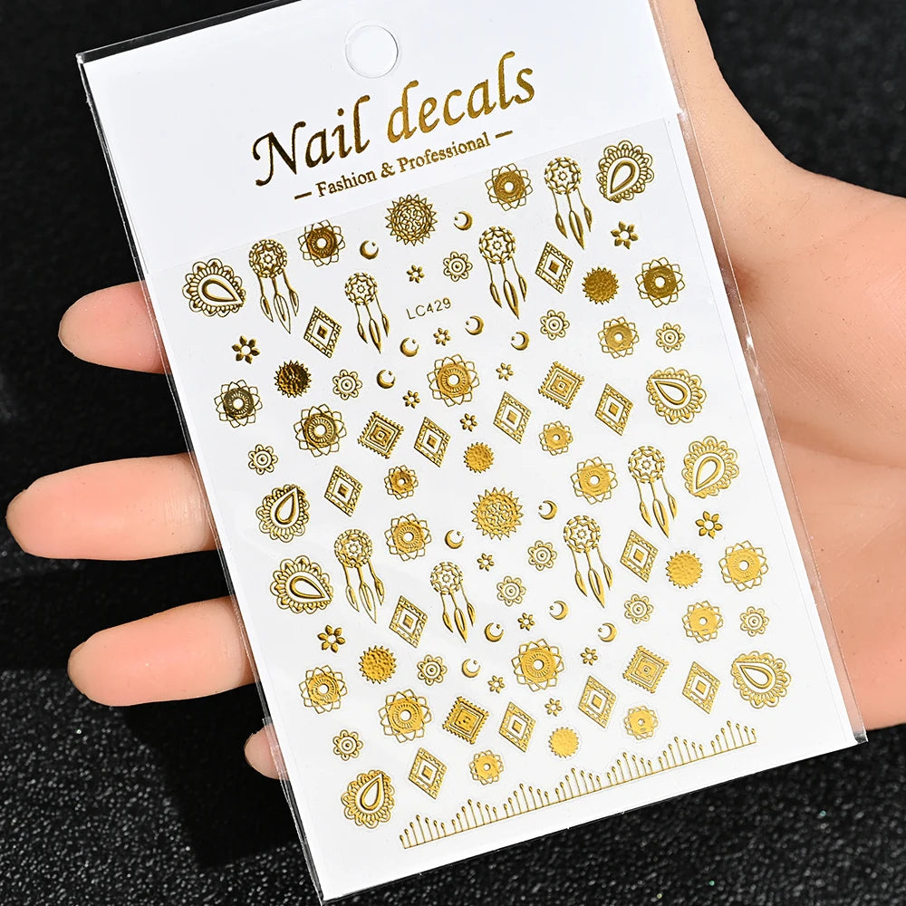 3D Nail Sticker – Sonne, Mond & Sterne