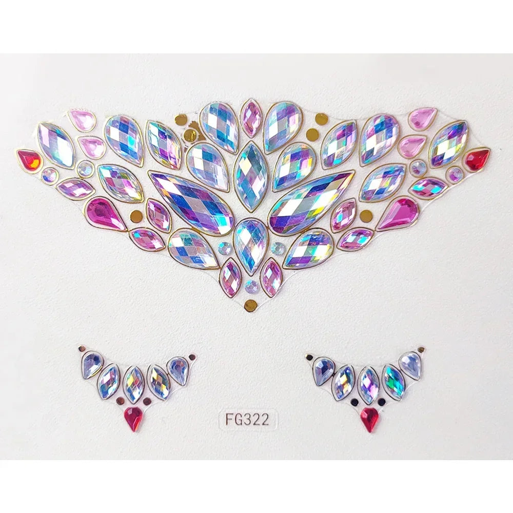 Face Gems Tattoo – Festival-Vibes