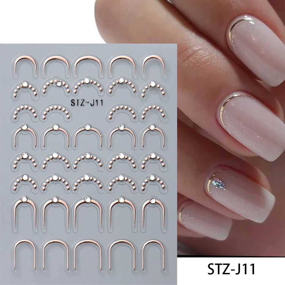 Luxus Nail Sticker – edle fineline Designs
