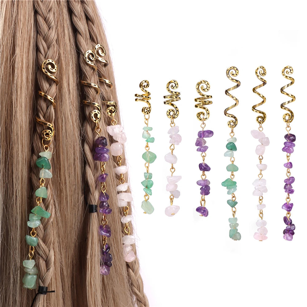 Kristall-Haar-Set – Festival-Vibes