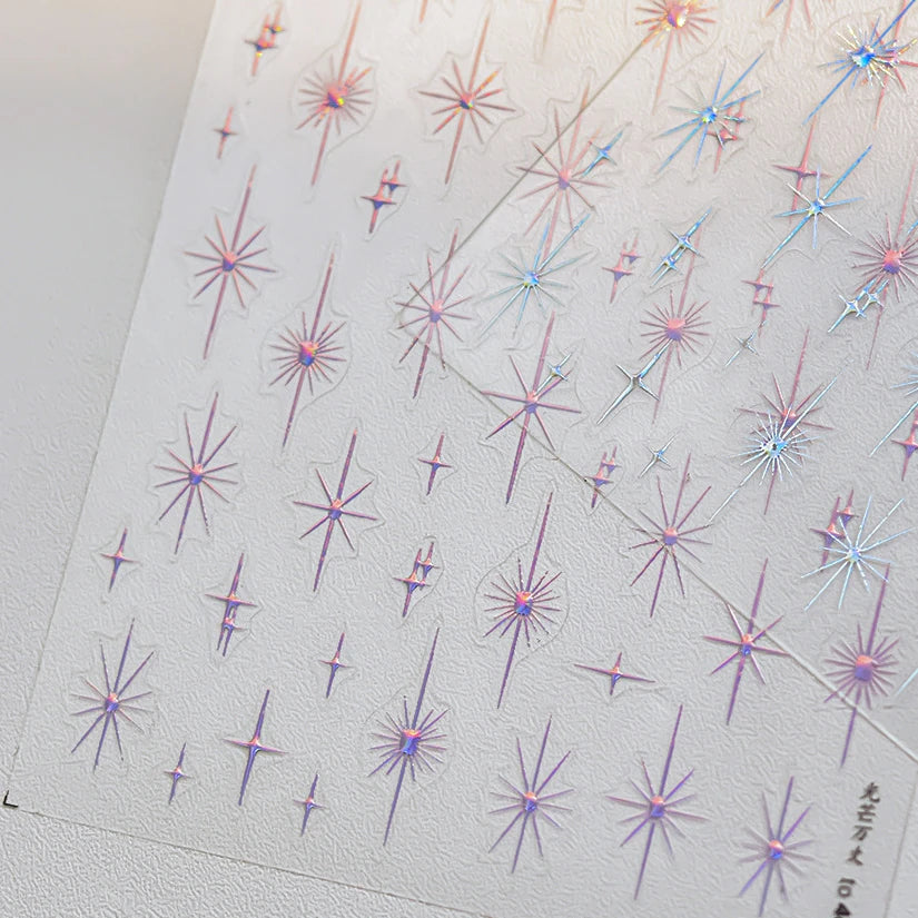 Glitzer Stern Nail Sticker