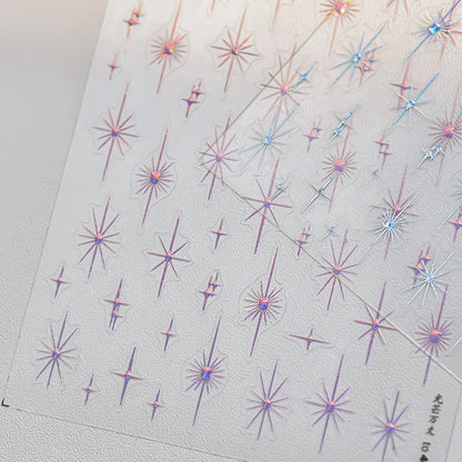 Glitzer Stern Nail Sticker