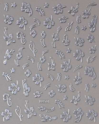 Nailsticker – Florale Reliefkunst