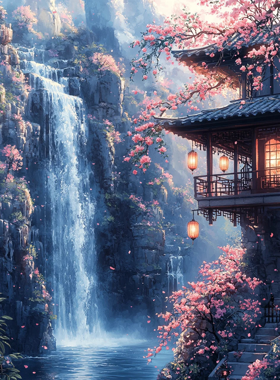 Malen nach Zahlen – Kirschblüten-Zauber