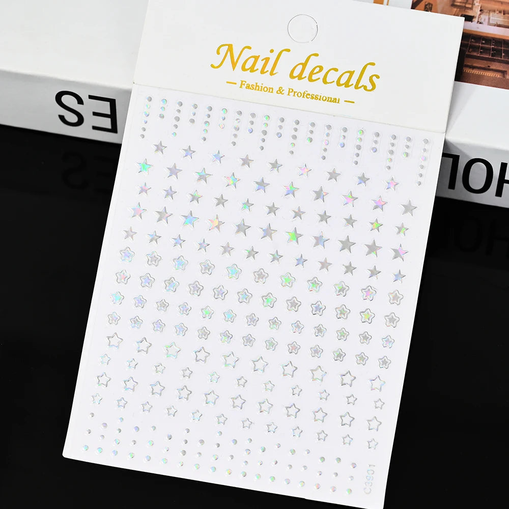 3D Nail Sticker – Sonne, Mond & Sterne