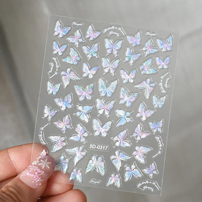 Nailsticker – Florale Reliefkunst