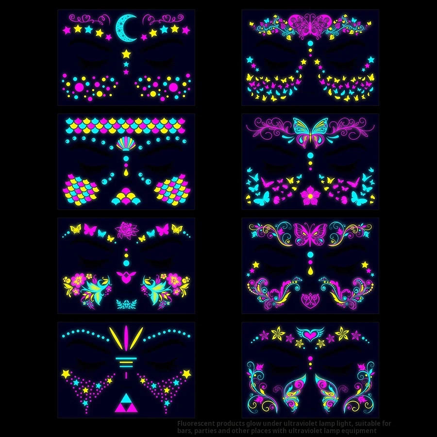 Glowing-Schmetterling-Tattoos