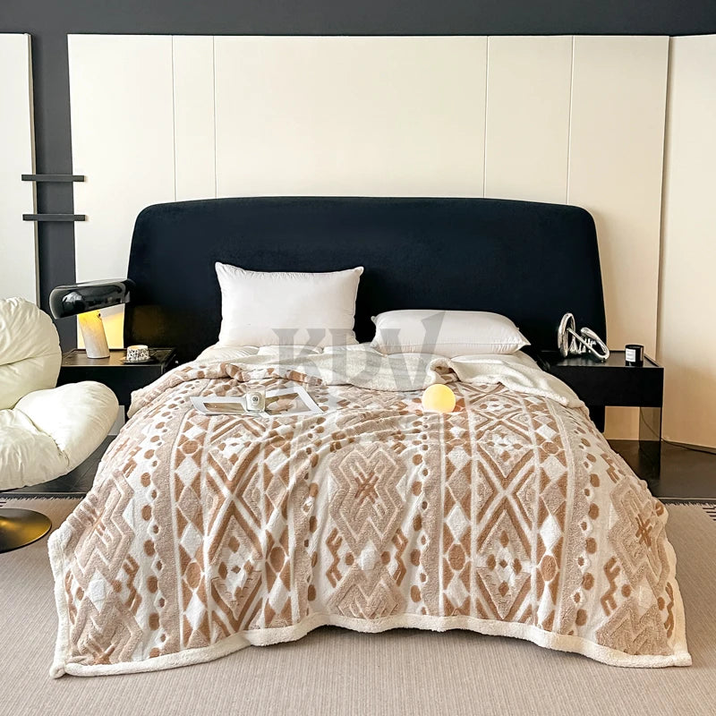 Boho-Fleece-Decke – Ruhe & Geborgenheit