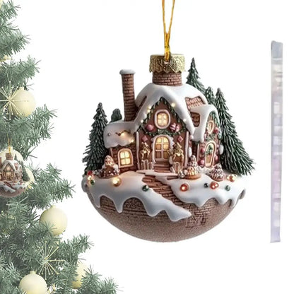 Festliche Baumdeko – Weihnachtsdorf