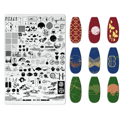 Nailart-Stempelplatte –  grenzenlose Designs - sunny.side-Productions