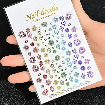 3D Nail Sticker – Sonne, Mond & Sterne