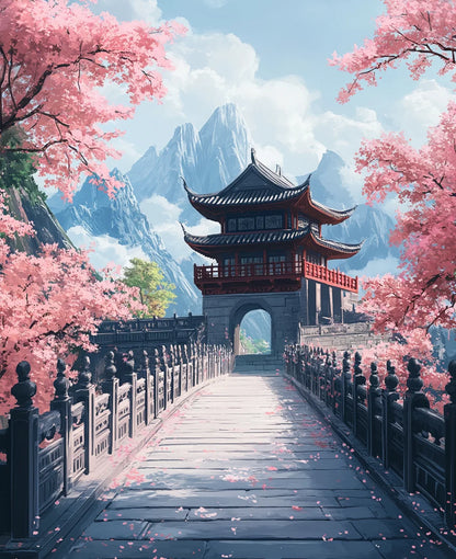 Malen nach Zahlen – Kirschblüten-Zauber