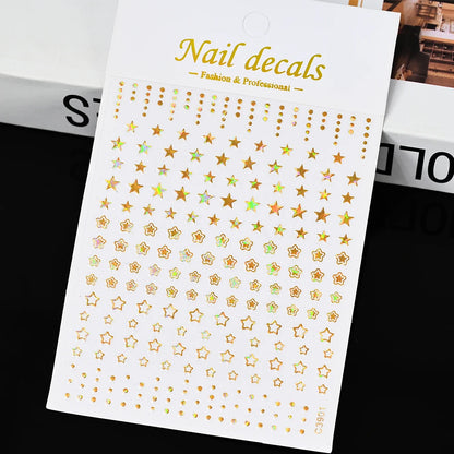 3D Nail Sticker – Sonne, Mond & Sterne