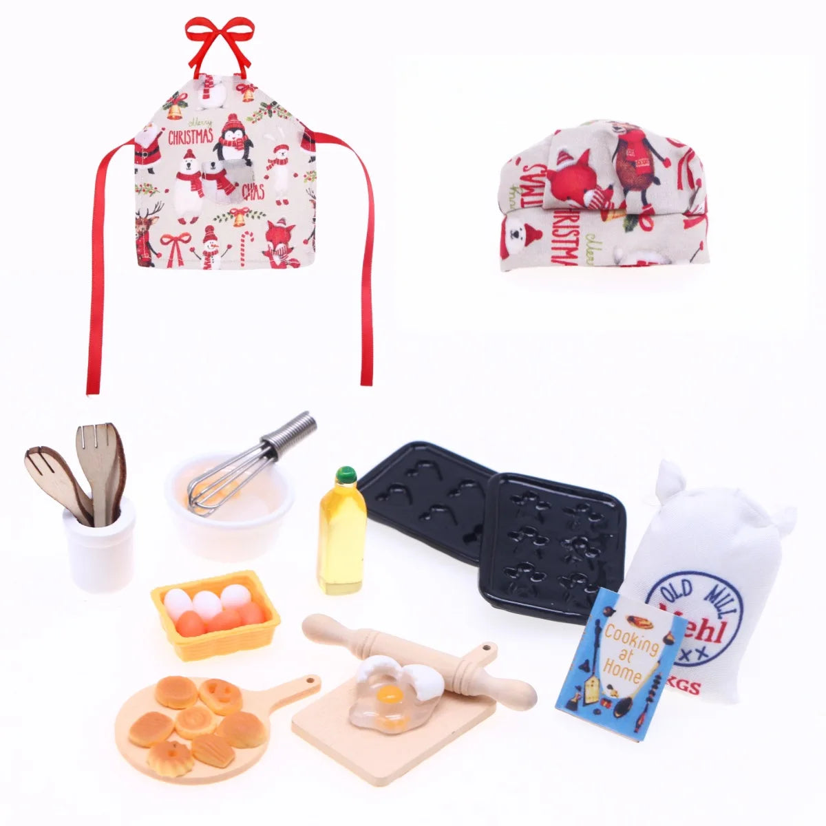 Wichtel Bäcker Outfit – Miniatur Weihnachtszubehör