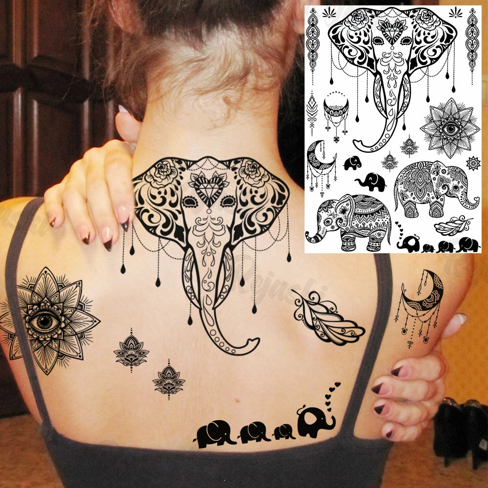 Festival-Tattoo Mandala – Temporärer Körperschmuck