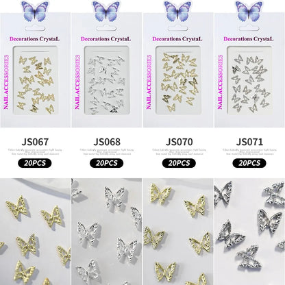 3D Schmetterlings Nail Charms