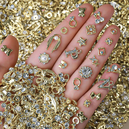 Luxus Nail Charms – Gold & Silber