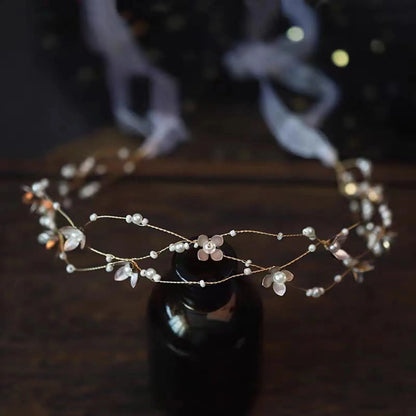 Elegantes Haarband – Gold & Perlen